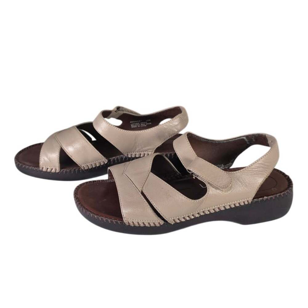Naturalizer Kidmann Sand Dune Leather Crisscross Comfort Sandals 10W Slingback